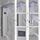 GobekUsa LED Rainfall Shower Panel Set with Temperature Screen and Hand Sprayer