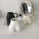 GobekUsa Lovely Butt Shape Ceramic Coffee Cup Storage Decoration