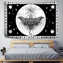 GobekUsa Black & White Tarot Witchcraft Tapestry | Bohemian Hippie Mandala Wall Decor