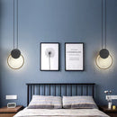 GobekUsa Black Ring Pendant Lamp: Minimalist Nordic Design, Dimmable LED, Long Wire