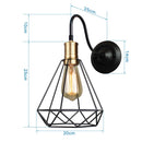 GobekUsa Iron Cage Wall Sconce for Indoor Bedroom, Bar Counter, and ReadingAreaView