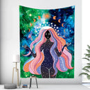 GobekUsa Boho Girl Tapestry: Hippie Yoga Mat, Sofa Blanket, Home Decor Art