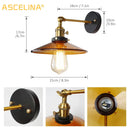 GobekUsa Japanese Glass Wall Light Retro Modern Wall Lamps for Home Lighting