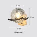 GobekUsa Japanese Moon Wood Wall Lamp - Minimalist Design - LED Sconce Lights