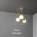 GobekUsa Gold Glass Ball Chandelier for Living Room Kitchen Bedroom - 220V 110V