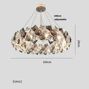 GobekUsa Crystal Dimmable LED Chandelier in Gold and Silver Finishes