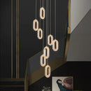GobekUsa Duplex Crystal Chandelier: Luxury Cantilevered Pendant Light for Villa Living Room & Staircase