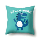GobekUsa Dino Baby Pillowcase: Cute Dino Drive Car Letter Cushion Cover for Bedroom Decor