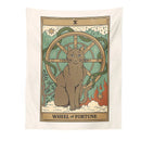GobekUsa Cat Divination Tarot Card Tapestry Moon Phase Wall Hanging Décor