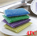 GobekUsa Kitchen Cleaning Set: Non-Stick Scouring Pad, Linoleum Cloth, Towel, Sponge & Dish Cloth