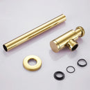 GobekUsa Brass Basin Wast Drain P-trap for Bathroom Sink - Black/Brushed Gold/Chrome