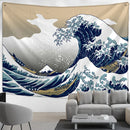 GobekUsa Kanagawa Wave Bohemian Tapestry Wall Hanging: Aesthetic Room Decor