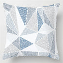 GobekUsa Blue Geometric Marble Stripe Line Pillowcases for Car Sofa Decor