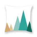 GobekUsa Green Geometric Pillowcase - Nordic Classic Design for Home Decor and Comfort