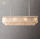 GobekUsa LED Marble Glace Calcite Chandelier for Kitchen Island, Dining & Living Room