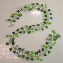GobekUsa Artificial Hanging Christmas Garland Green Silk Leaves for Home Wedding Garden