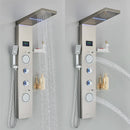 GobekUsa LED Brushed Nickel Shower Panel Set with Temperature Screen