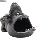 GobekUsa Gorilla Ceramic Ashtray: Cartoon Animal Decor & Gift