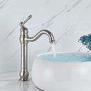 GobekUsa Brushed Nickel Single Handle Bathroom Sink Faucet Swivel Spout Mixer Tap