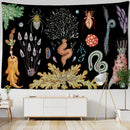 GobekUsa Cactus Moon Starry Sky Tapestry - Psychedelic Hippie Boho Wall Hanging