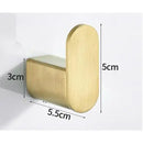 GobekUsa Brushed Gold Stainless Steel Robe Hook Wall Mounted Bathroom Hardware Hanger