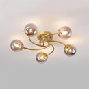 GobekUsa Glass Bulb LED Ceiling Light Fixture for Modern Living Room and Kitchen