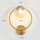 GobekUsa Iron Wall Lamp with Glass Ball, Elegant Sconce Light for Home Stairs and Reading