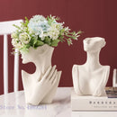 GobekUsa Abstract Half Face Ceramic Vase Portrait Ornament Artistic Handicraft