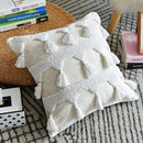 GobekUsa Ivory Tufted Tassel Cushion Cover - Netural Boho Style for Home Decor