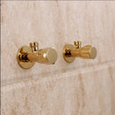 GobekUsa Gold Solid Brass Wall Mount Triangle Valve for Faucet and Toilet