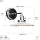 GobekUsa Amber Glass Ball Wall Lights - Modern LED Wall Lamp for Home Bedroom Mirror Stair