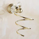 GobekUsa Gold Crystal Bathroom Accessories Set: Luxe Brass Bath Hardware Wall Mount Collection