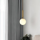 GobekUsa Glass Ball LED Pendant Light for Bedroom and Bar, Modern Globe Hanging Ceiling Lamp