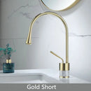 GobekUsa Gold Brass Marble Basin Faucet Hot Cold Sink Mixer Tap