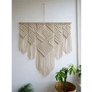 GobekUsa Large Hand-Woven Macrame Tapestry with Tassels