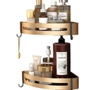 GobekUsa Aluminum Bathroom Corner Shelf - Wall Mounted Shower Storage Holder