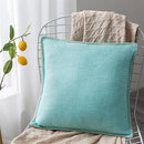 GobekUsa Linen Fringe Cushion Cover: Blue Grey Yellow Red Green for Sofa Bed