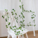 GobekUsa Artificial Hanging Christmas Garland Green Silk Leaves for Home Wedding Garden