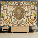 GobekUsa Khaki Retro Pattern Wall Tapestry for High-End Indoor Home Decor