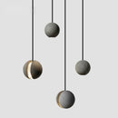 GobekUsa Industrial Moon Cement Pendant Light for Kitchen, Bar, and Bedside
