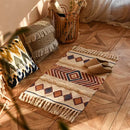GobekUsa Bohemian Tassel Rug - Retro Hand Woven Carpet for Home Decor