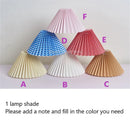 GobekUsa Japanese Ceramic Table Lamps Living Room Pleated Skirt Lampshade Warm Bedroom Lighting