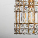 GobekUsa Bronze 1-Light Crystal Chandelier French Lighting for Kitchen, Living Room, Dining, Bedroom