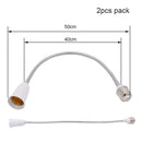 GobekUsa Gooseneck E27 to E27 Base Extension Adaptor for Lamp Bulb Holder