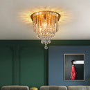 GobekUsa Crystal Ceiling Light: Elegant Hanging Golden Lamp for Home Decor