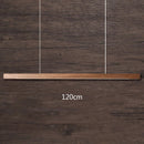 GobekUsa Black Walnut Log Strip Pendant Light for Dining Room, Office, and Bar
