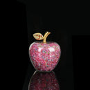 GobekUsa Glaze Crystal Apple Paperweight Figurine Collection for Home Office Decor