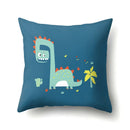 GobekUsa Dino Baby Pillowcase: Cute Dino Drive Car Letter Cushion Cover for Bedroom Decor