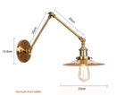 GobekUsa Adjustable Long Arm Wall Light - Flexible Gold Lamp for Modern Spaces