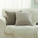 GobekUsa Geometric Chenille Lumbar Pillowcase - Modern Red Gold Jacquard Decor Cover